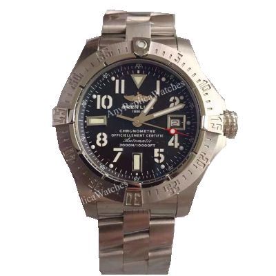 Replica Breitling Avenger II Seawolf Stainless Steel Black Dial Watch